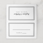 Einfache Hochzeit Minimalistisch Platzkarte (Außenseite Aufgefaltet)