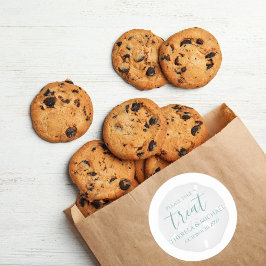 Einfache Hochzeit Minimalistische Leckerei Strand  Runder Aufkleber