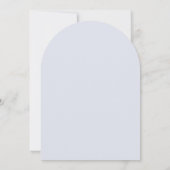 Einfache Hochzeit mit blauem Wasserfarben Einladung (Rückseite)