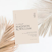 Einfache Hochzeit mit Chic Champagne Einladung