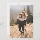 Einfache Hochzeit mit Elegant-Overlay-Foto Einladung (Rückseite)