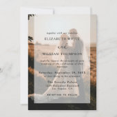 Einfache Hochzeit mit elegantem Foto Einladung (Vorderseite)