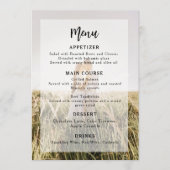 Einfache Hochzeit mit elegantem Foto Menükarte (Vorderseite)