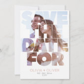 Einfache Hochzeit mit elegantem Foto Save The Date (Vorderseite)
