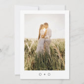 Einfache Hochzeit mit elegantem Foto Save The Date (Rückseite)
