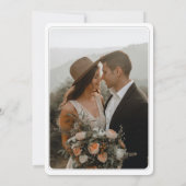 Einfache Hochzeit mit elegantem Foto Save The Date (Rückseite)