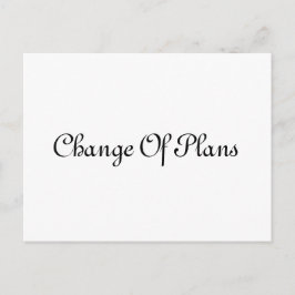 Einfache Hochzeit mit eleganten Skripten Ankündigungspostkarte