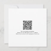 Einfache Hochzeit mit floralem Save the Date QR Co Einladung (Rückseite)