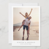 einfache Hochzeit mit Foto Save The Date (Vorderseite)