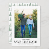 Einfache Hochzeit mit Foto und Typografie Save The Date (Vorne/Hinten)
