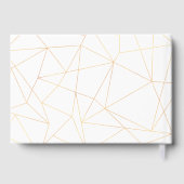 Einfache Hochzeit mit geometrischen Linien Gästebuch (Rückseite)