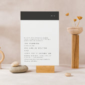 Einfache Hochzeit mit modernen Schwarzen Streifen Einladung