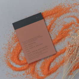 Einfache Hochzeit mit modernen Schwarzen Streifen Einladung