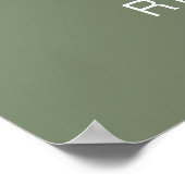 Einfache Hochzeit mit moderner Kalligrafie Poster (Ecke)