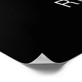 Einfache Hochzeit mit moderner Kalligrafie Poster (Ecke)