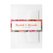 Einfache Hochzeit mit Orange und Rosa Einladungsbanderole (Vorderseite Beispiel)