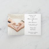 Einfache Hochzeit mit Personalisiertem Foto Einladung (Innenseite)