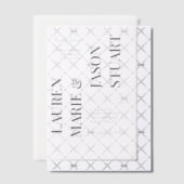 Einfache Hochzeit mit Real Vellum Overlay Pergament Einladungen (Versetzt (Einladung))