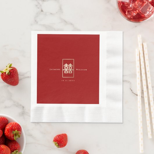Einfache Hochzeit mit Rectangle für chinesisches G Serviette (Beispiel)