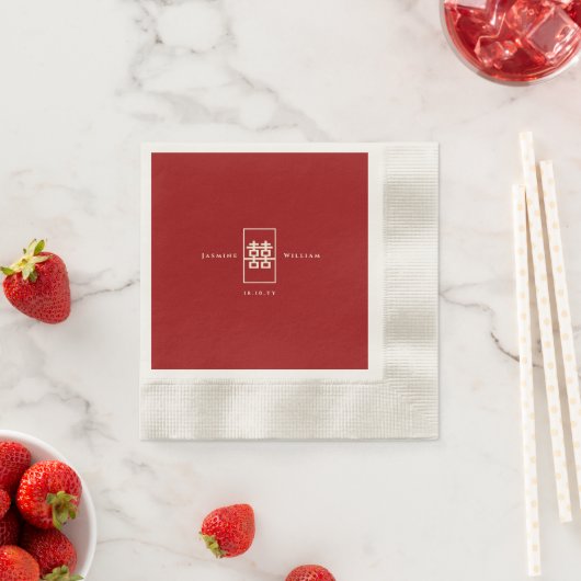 Einfache Hochzeit mit Rectangle für chinesisches G Serviette (Beispiel)