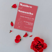 Einfache Hochzeit mit Terracota Einladung