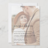 Einfache Hochzeit mit vollem Foto Einladung (Vorderseite)