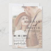 Einfache Hochzeit mit vollem Foto Einladung (Vorderseite)