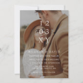 Einfache Hochzeit mit vollem Foto Einladung (Vorderseite)