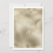 Einfache Hochzeit mit weißem Blattgold Einladung (Rückseite)