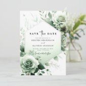 Einfache Hochzeit mit weißer Wasserfarbe Save The Date (Stehend Vorderseite)
