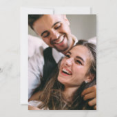 Einfache Hochzeit mit zwei Fotos Save The Date (Rückseite)