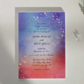 Einfache Hochzeit moderner Galaxie-Weltraumstars Einladung