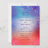 Einfache Hochzeit moderner Galaxie-Weltraumstars Einladung (Vorderseite)