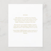 Einfache Hochzeit moderner Typografie (Rückseite)