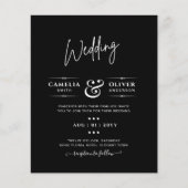 Einfache Hochzeit moderner Typografie (Vorderseite)