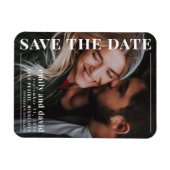Einfache Hochzeit Modernes Foto Save the Date Magnet (Horizontal)