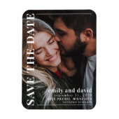 Einfache Hochzeit Modernes Foto Save the Date Magnet (Vertikal)