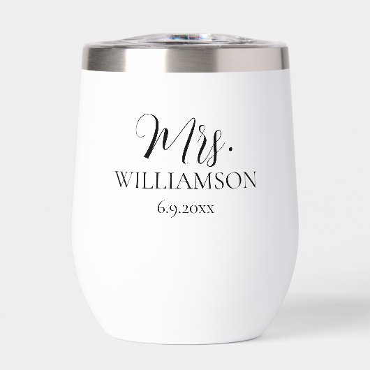 Einfache Hochzeit Mr. Mrs. Names Date Custom (Vorderseite)