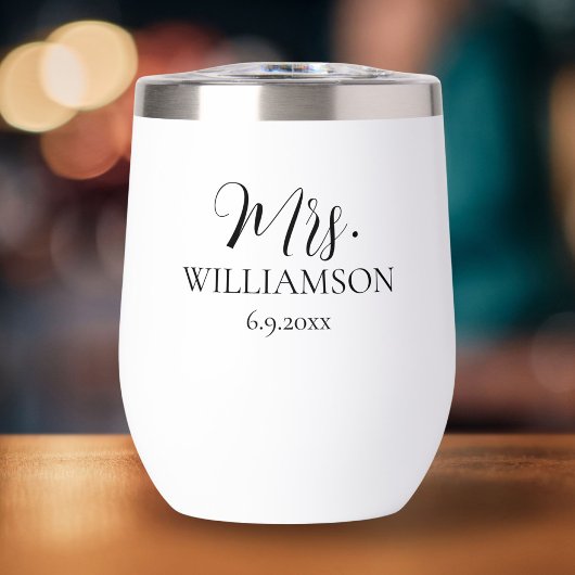 Einfache Hochzeit Mr. Mrs. Names Date Custom