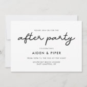 Einfache Hochzeit nach dem Party Einladung (Vorderseite)