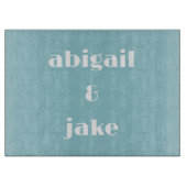 Einfache Hochzeit nach Maß Türkis Schneidebrett (Vorderseite)