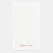 Einfache Hochzeit oder Urlaub im Roten Text Serviette (Vorderseite)