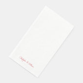 Einfache Hochzeit oder Urlaub im Roten Text Serviette (Ecke)