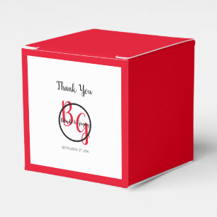 Einfache Hochzeit Personalisierter Initialen Geschenkschachtel