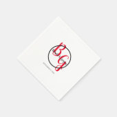 Einfache Hochzeit Personalisierter Initialen Serviette (Ecke)