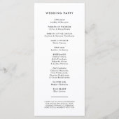 Einfache Hochzeit Programm (Rückseite)