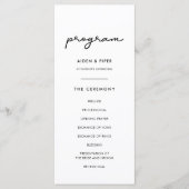 Einfache Hochzeit Programm (Vorderseite)