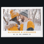 Einfache Hochzeit retten das Datum Modernes Minima Magnet<br><div class="desc">Einfache Hochzeit speichert den zeitgemäßen Minimal-Magneten des Fotos</div>