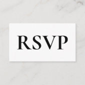 Einfache Hochzeit RSVP Begleitkarte (Vorderseite)