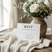 Einfache Hochzeit RSVP Begleitkarte